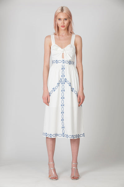 SPELLGIRL EMBROIDERY MIDI DRESS